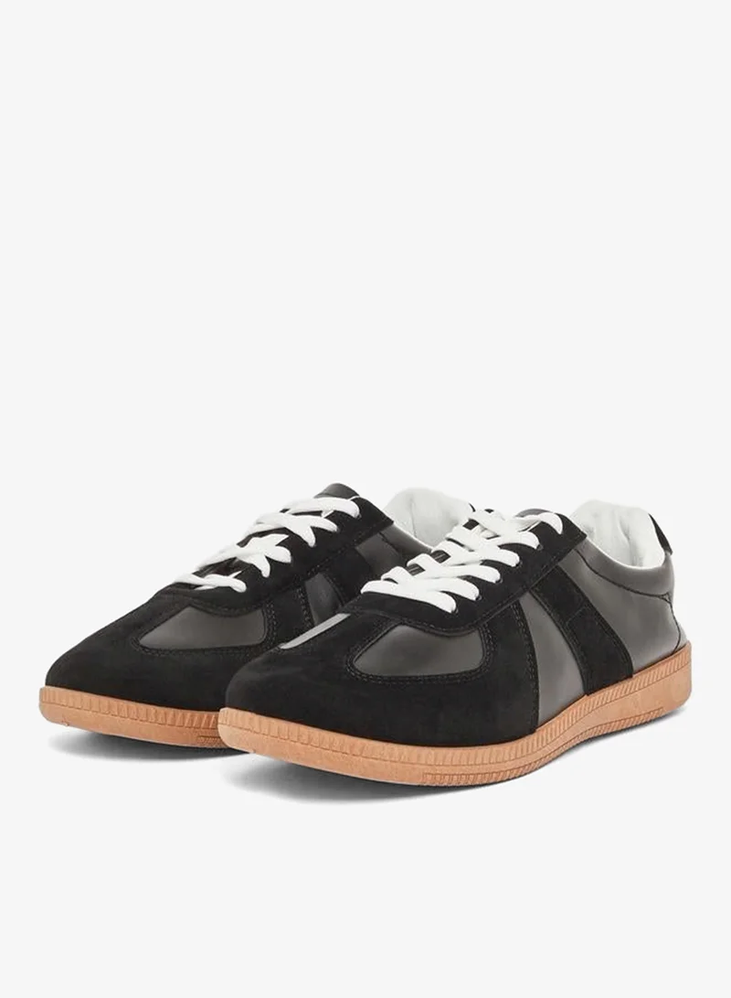 ستايلي حذاء سنيكرز أربطة جلد سويدي